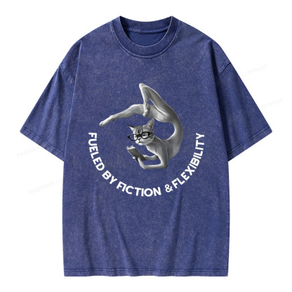 Pagewings Fueled By Fiction Flexibility Unisex Washed T-shirt