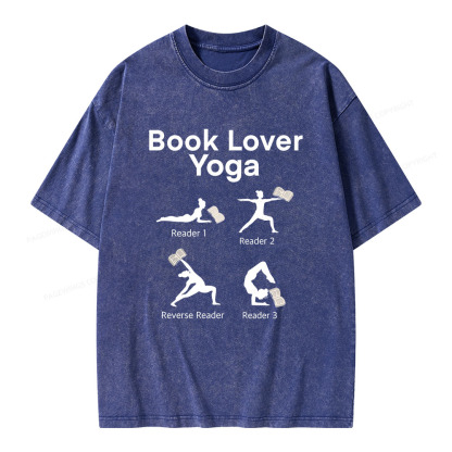 Pagewings Book Lover YogaUnisex Washed T-shirt