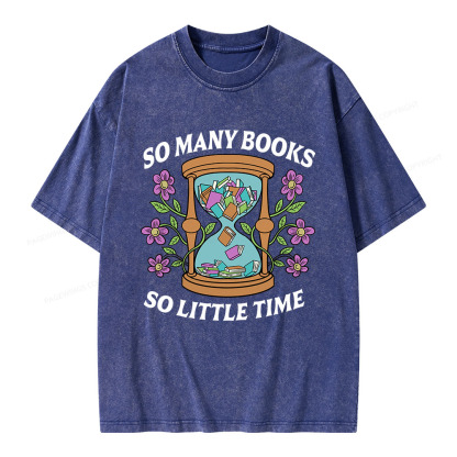 Pagewings So Many Books So Little Time Unisex Washed T-shirt