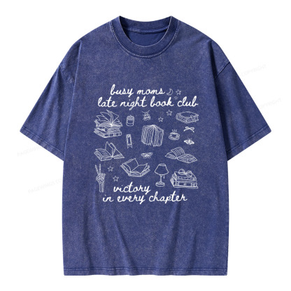 Pagewings Busy Moms Book Club Unisex Washed T-shirt