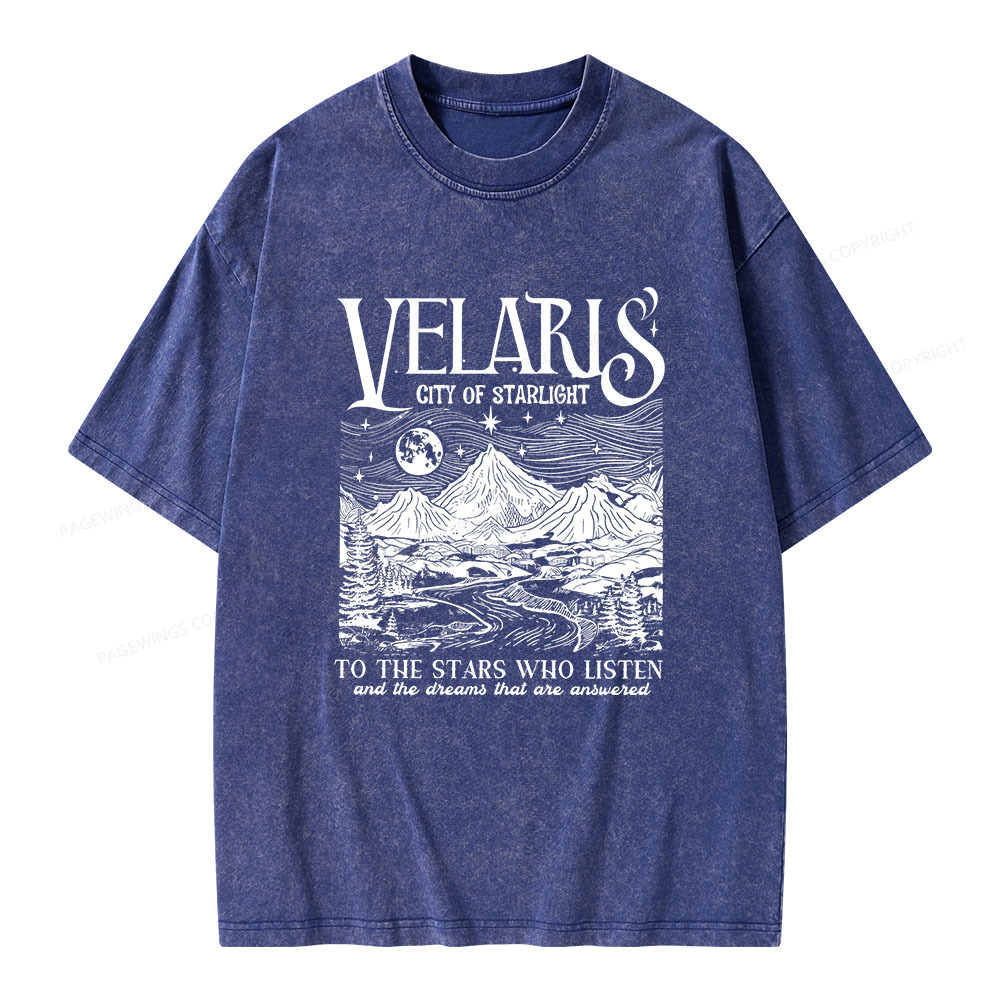 Pagewings Velaris City Of Starlight Acotar Unisex Washed T-shirt