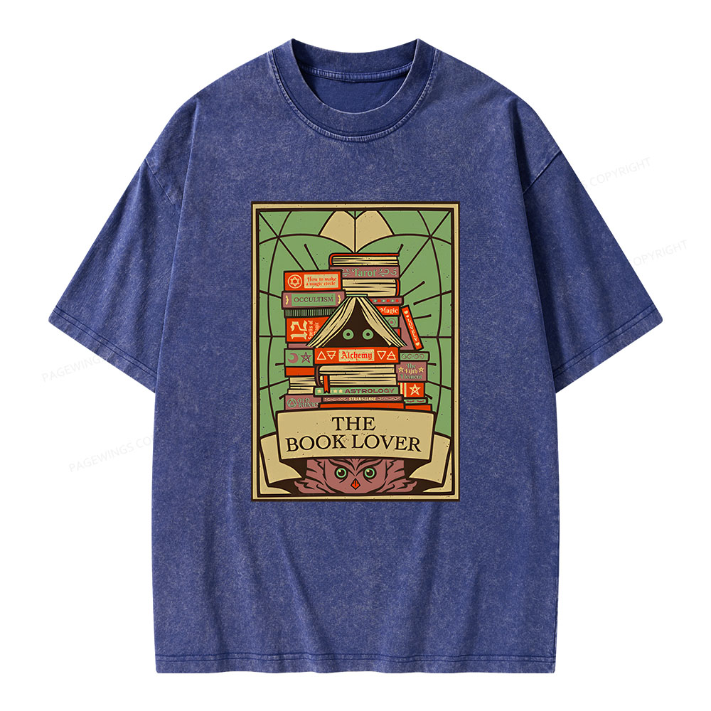 Pagewings The Book Lover Unisex Washed T-shirt