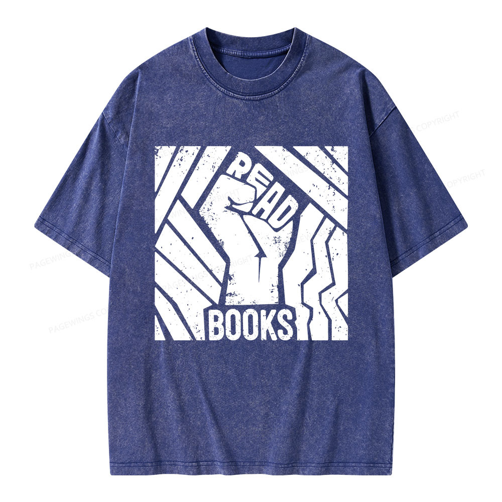Pagewings Read Books Unisex Washed T-shirt