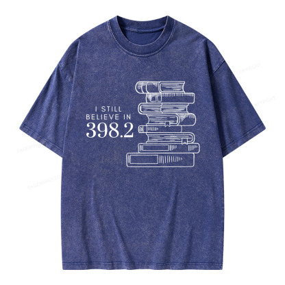 Pagewings I Still Believe In 398.2 Unisex Washed T-shirt