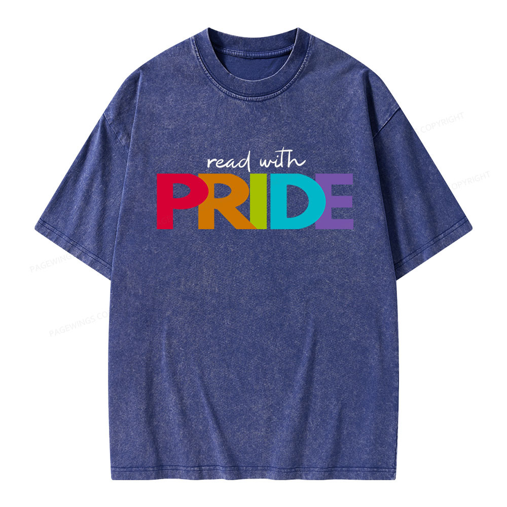 Pagewings Read With Pride Unisex Washed T-shirt