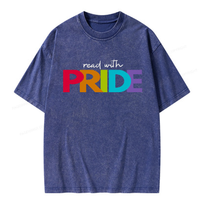 Pagewings Read With Pride Unisex Washed T-shirt