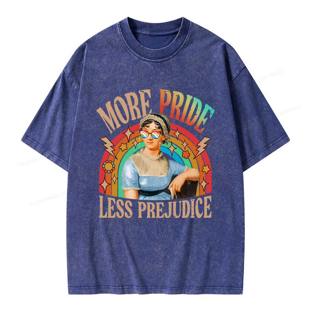 Pagewings More Pride Less Prejudice Unisex Washed T-shirt