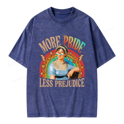 Pagewings More Pride Less Prejudice Unisex Washed T-shirt
