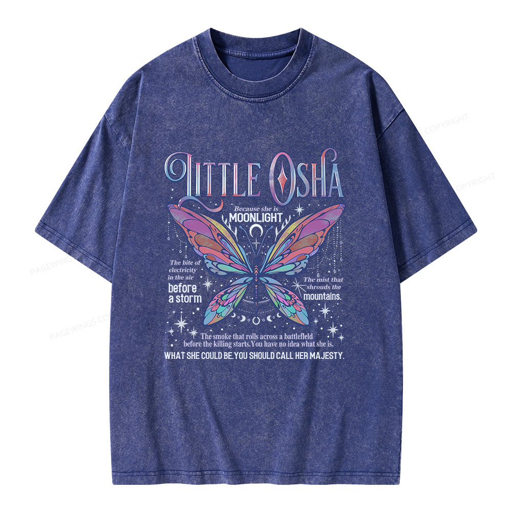 Pagewings Little Osha Butterfly Unisex Washed T-shirt