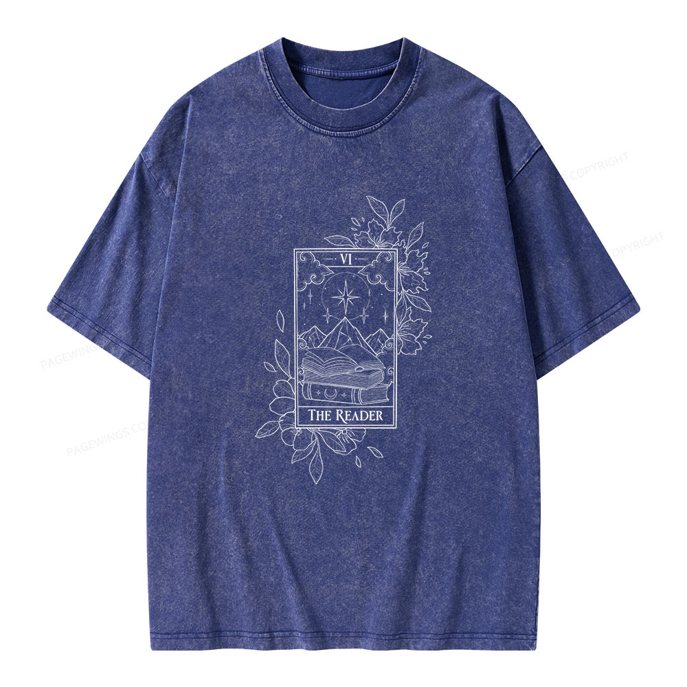 Pagewings The Reader Unisex Washed T-shirt