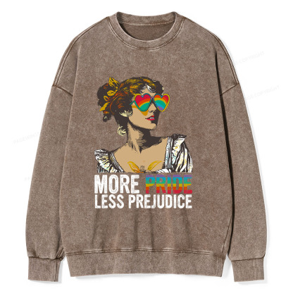 Pagewings More Pride Less Prejudice Unisex Washed Sweatshirt