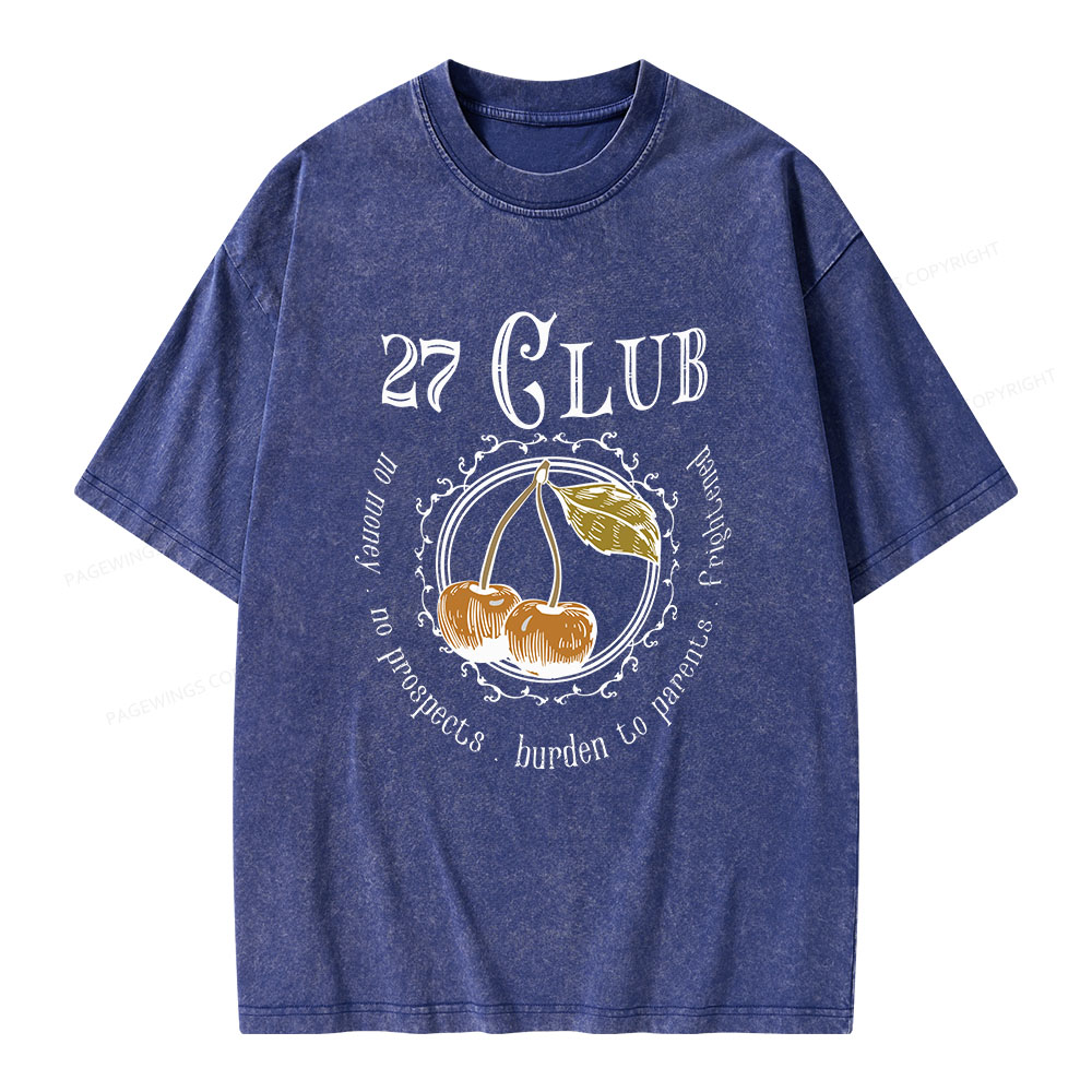 Pagewings 27 Club Unisex Washed T-shirt