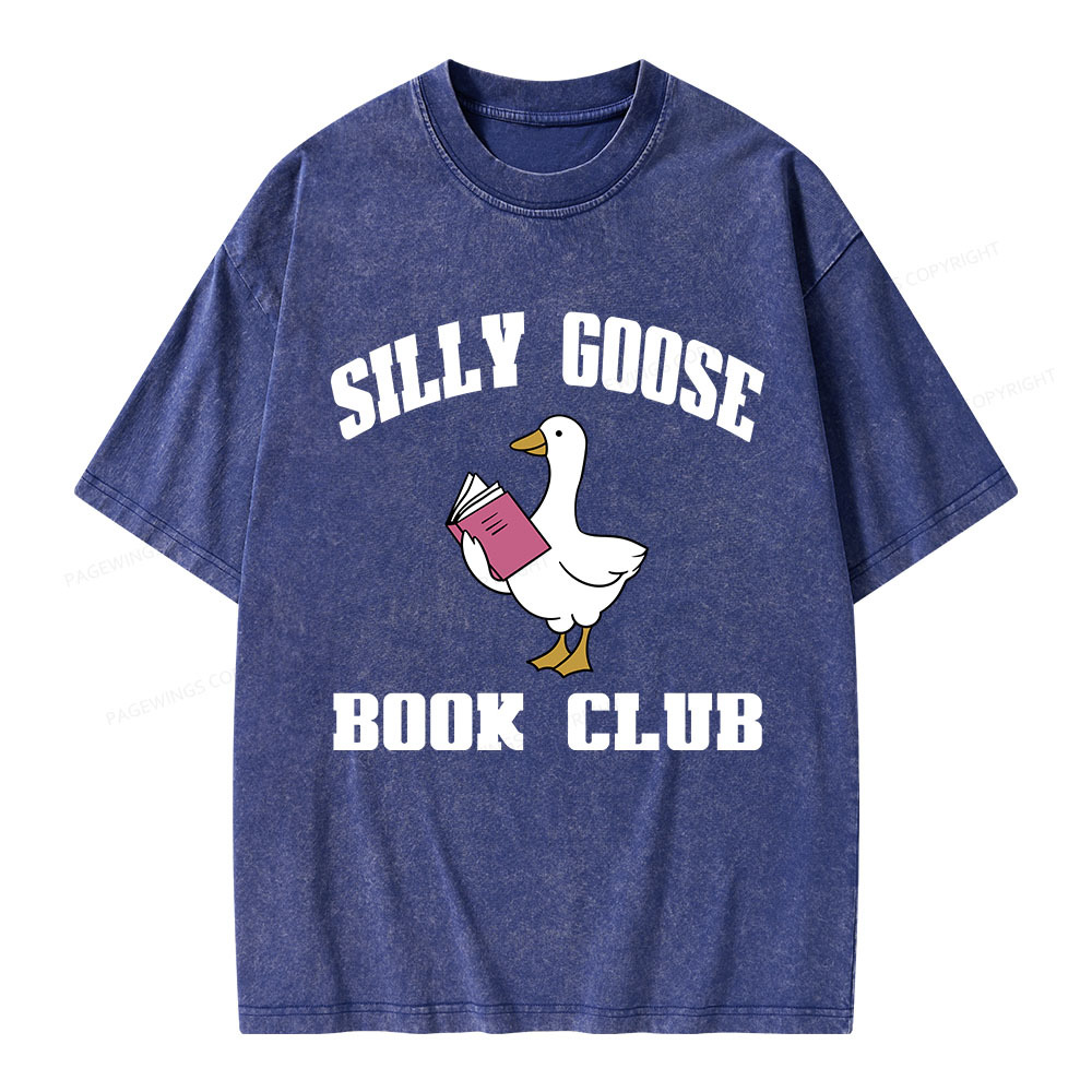 Pagewings Silly Goose Book Club Unisex Washed T-shirt