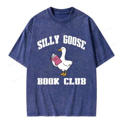 Pagewings Silly Goose Book Club Unisex Washed T-shirt