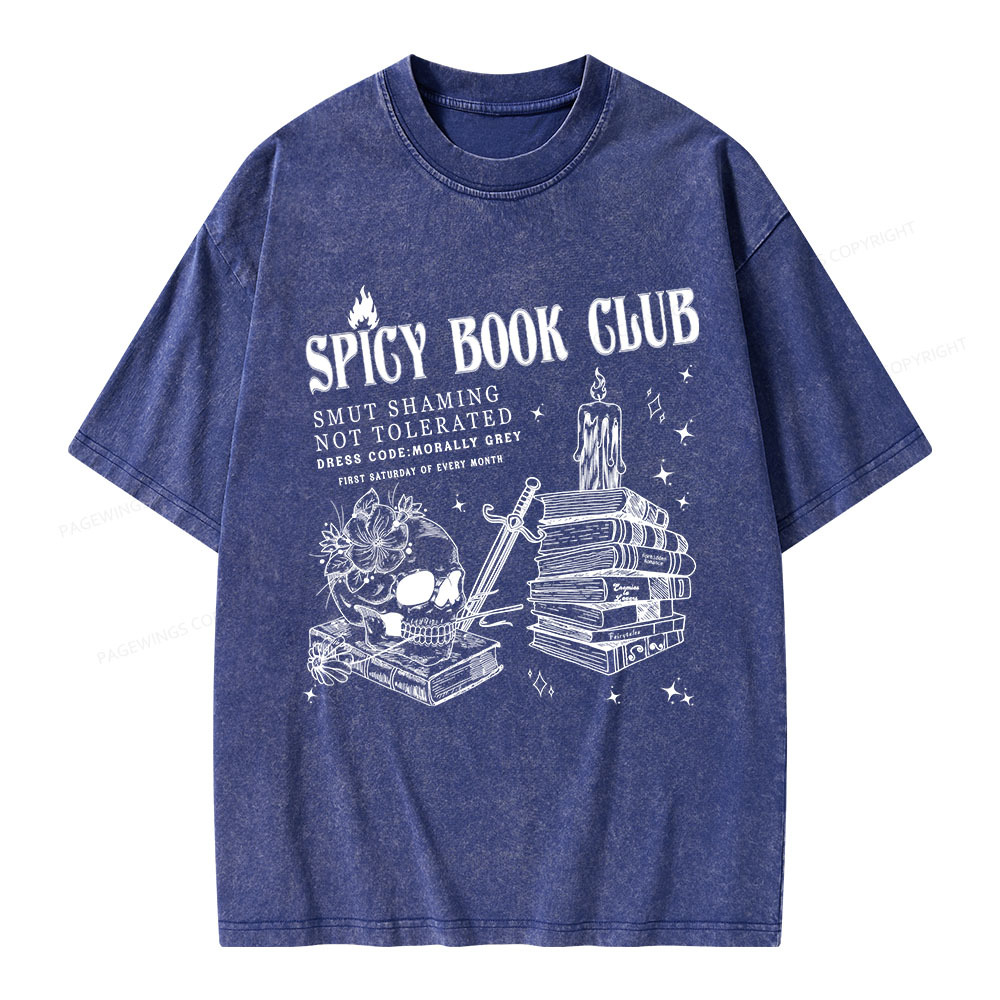 Pagewings Spicy Book Club Unisex Washed T-shirt