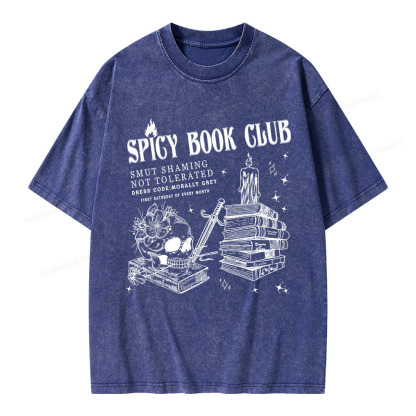 Pagewings Spicy Book Club Unisex Washed T-shirt