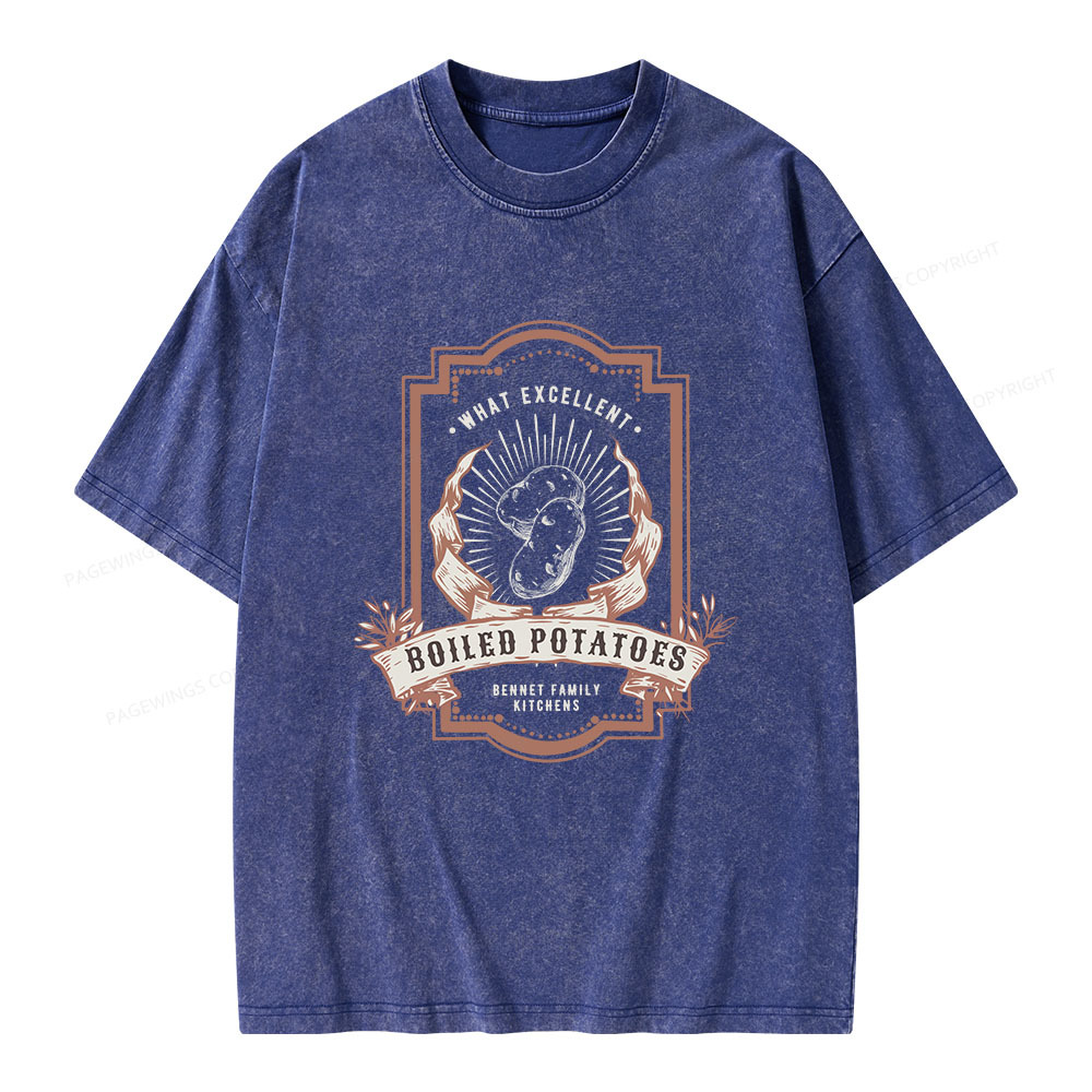 Pagewings What Excellent Boiled Potatoes Unisex Washed T-shirt