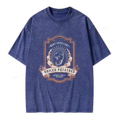 Pagewings What Excellent Boiled Potatoes Unisex Washed T-shirt