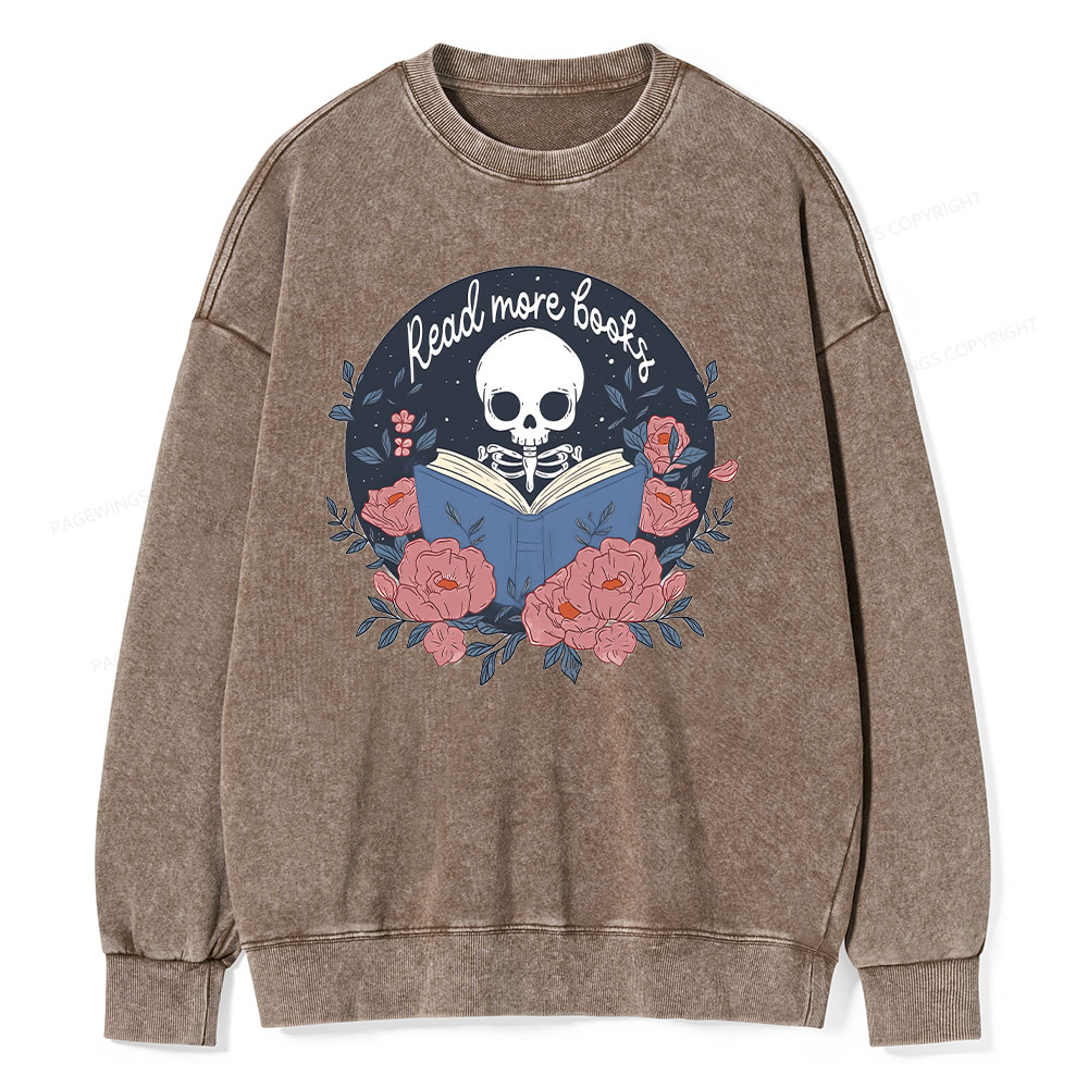 Pagewings read  more  books Unisex Washed Sweatshirt