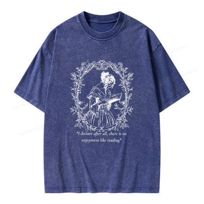 Pagewings There Is No Enjoyment Like Reading Unisex Washed T-shirt