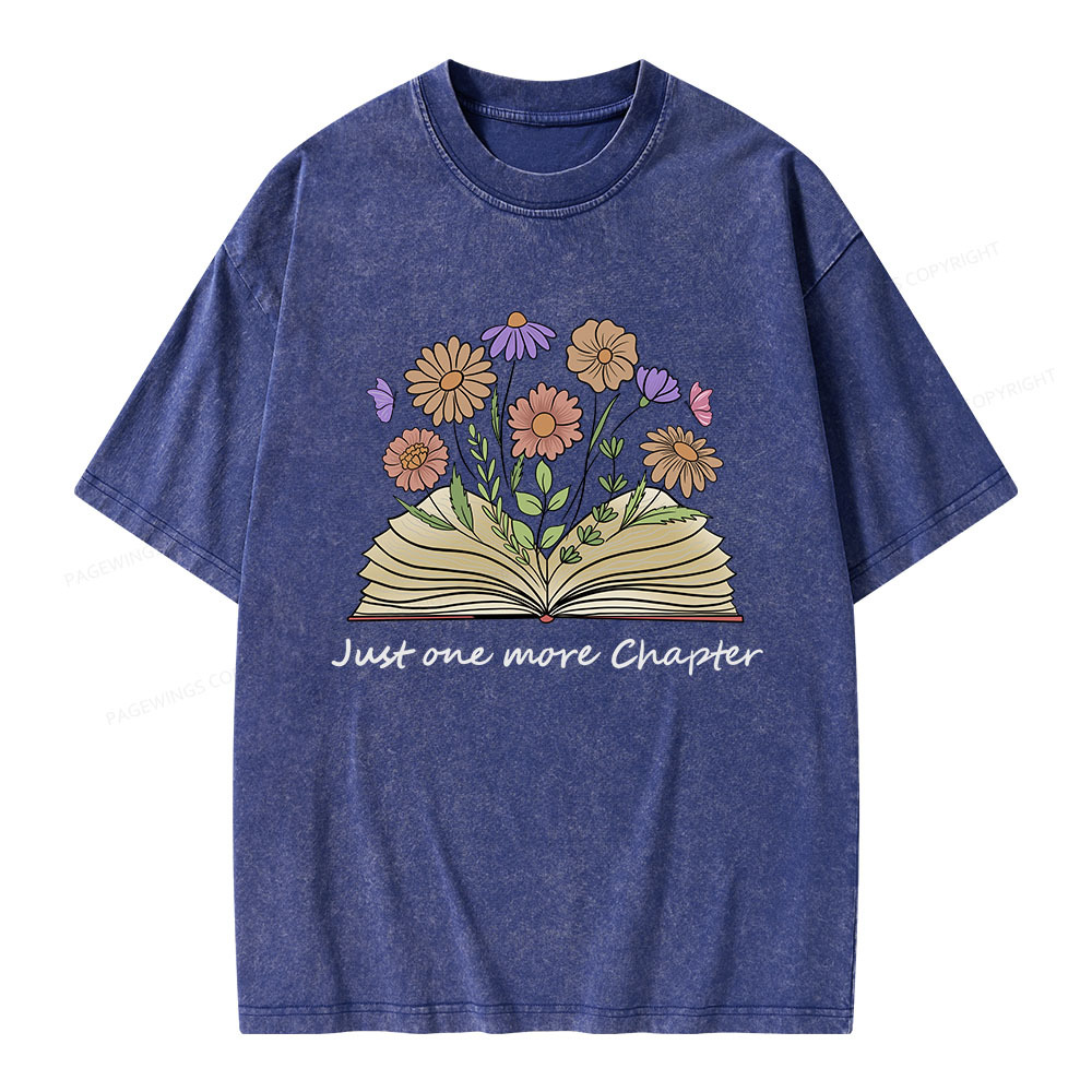 Pagewings Just One More Chapter Unisex Washed T-shirt