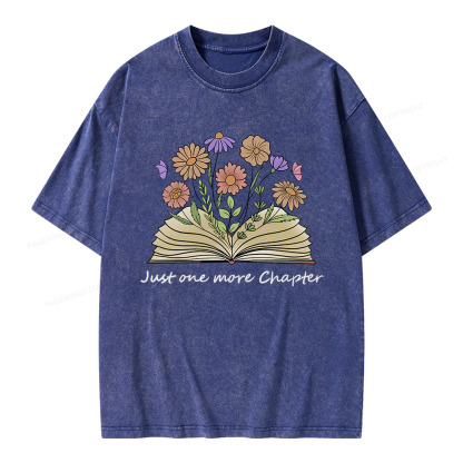 Pagewings Just One More Chapter Unisex Washed T-shirt