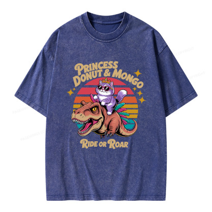 Pagewings Princess Donut & Mongo Unisex Washed T-shirt