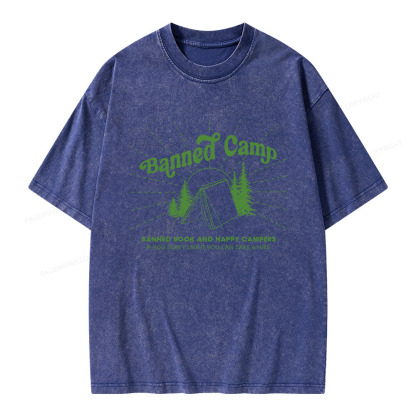 Pagewings Banned Camp Unisex Washed T-shirt