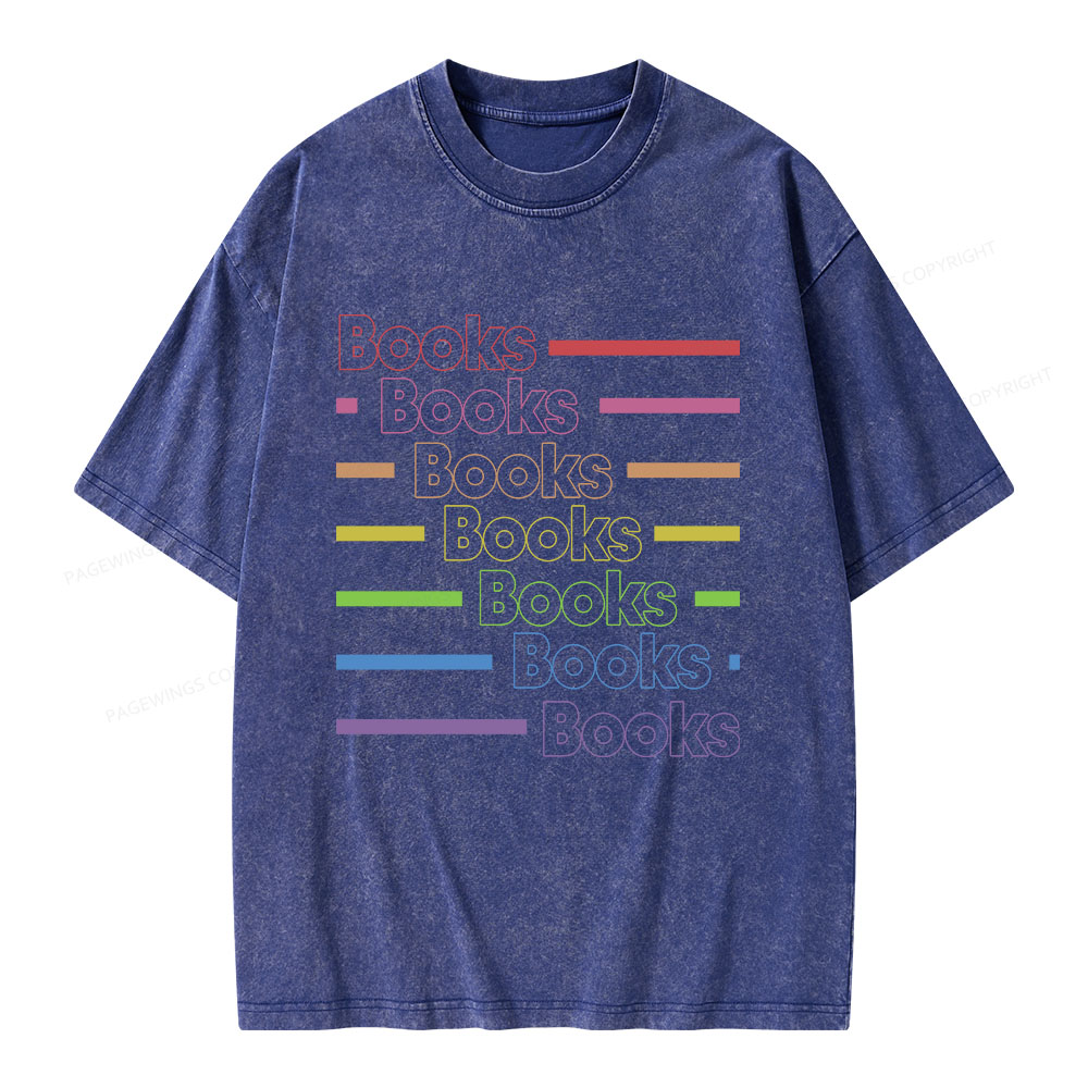 Pagewings Books Unisex Washed T-shirt