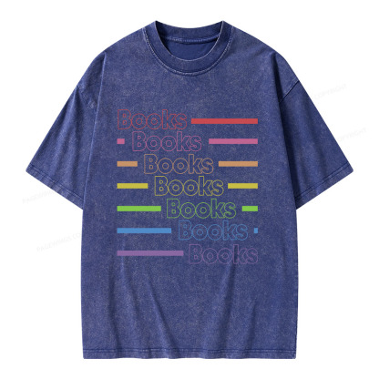 Pagewings Books Unisex Washed T-shirt