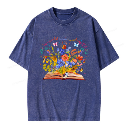 Pagewings Color Our World Summer Reading 2025 Unisex Washed T-shirt
