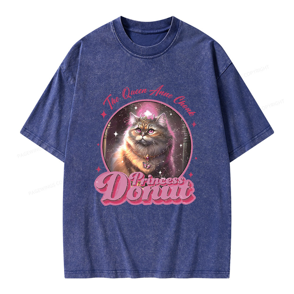 Pagewings Princess Donut  Unisex Washed T-shirt