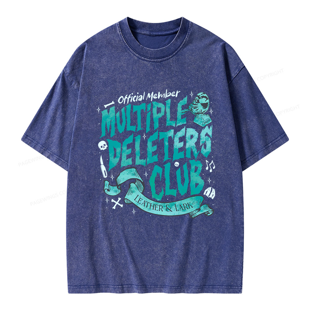 Pagewings Multiple Deleters Club Unisex Washed T-shirt