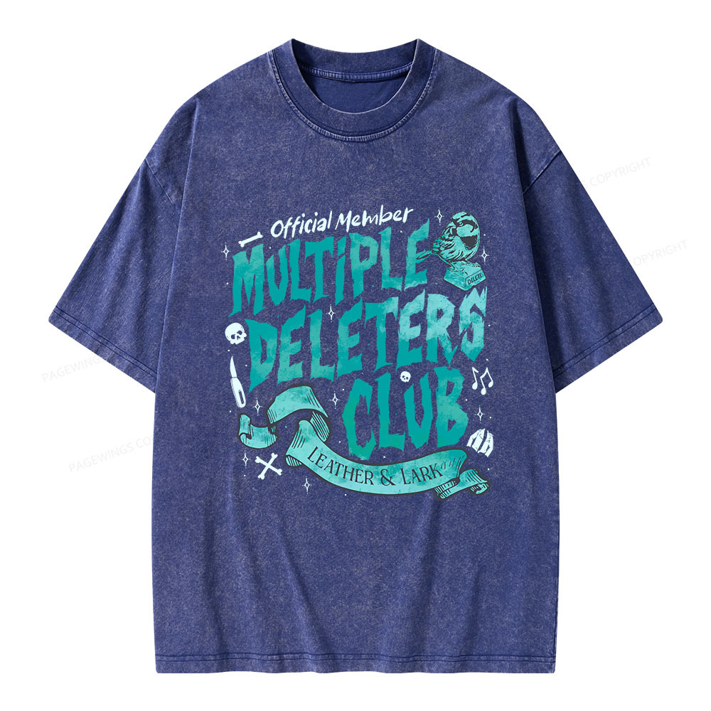 Pagewings Multiple Deleters Club Unisex Washed T-shirt