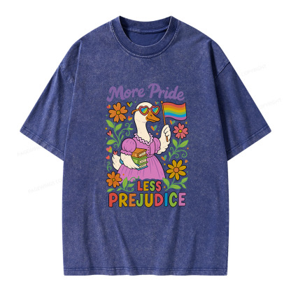 Pagewings More Pride Less Prejudice Unisex Washed T-shirt