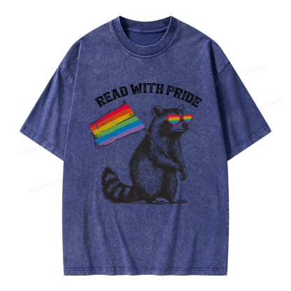 Pagewings Read with Pride Unisex Washed T-shirt