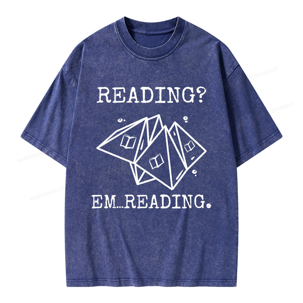 Pagewings Reading Em...Reading Unisex Washed T-shirt