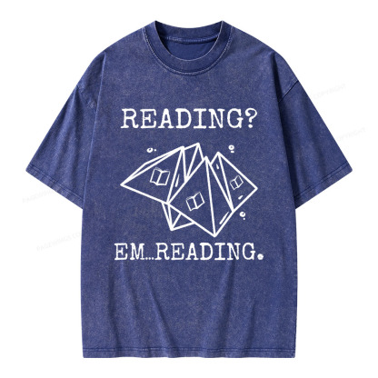 Pagewings Reading Em...Reading Unisex Washed T-shirt