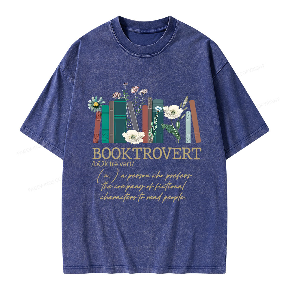 Pagewings Booktrovert Unisex Washed T-shirt