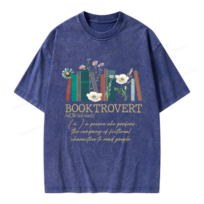Pagewings Booktrovert Unisex Washed T-shirt