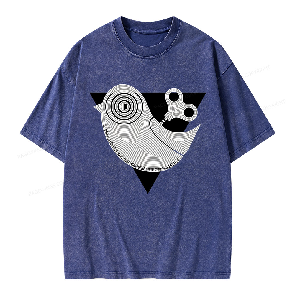 Pagewings Wind up Bird Chronicle Unisex Washed T-shirt