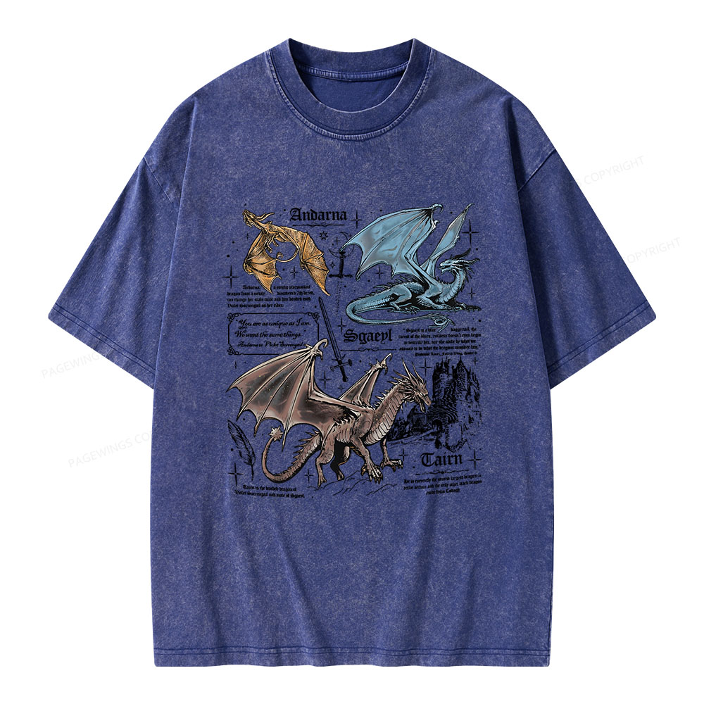 Pagewings Dragon Unisex Washed T-shirt