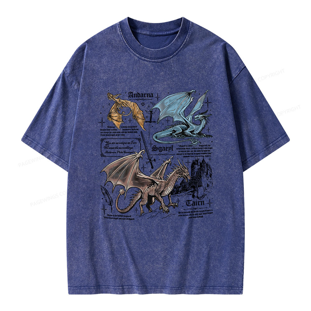 Pagewings Dragon Unisex Washed T-shirt