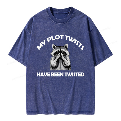 Pagewings My Plot Twists Have Been Twisted Unisex Washed T-shirt