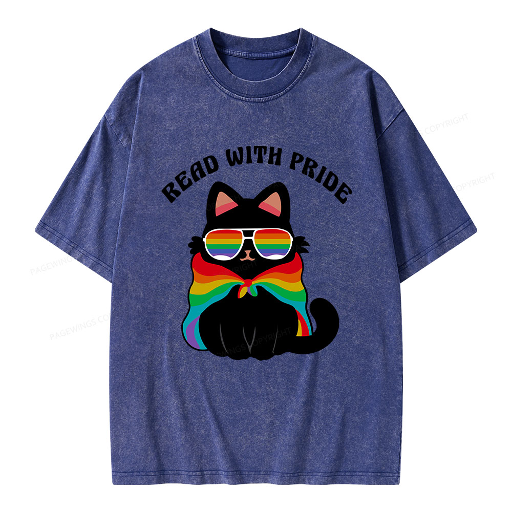 Pagewings Read With Pride Unisex Washed T-shirt
