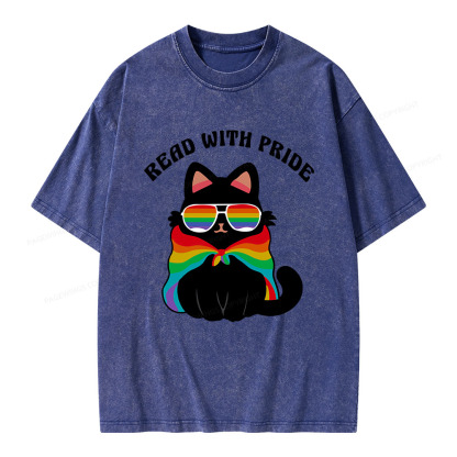 Pagewings Read With Pride Unisex Washed T-shirt