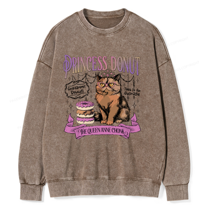 Pagewings Princess Donut Unisex Washed Sweatshirt
