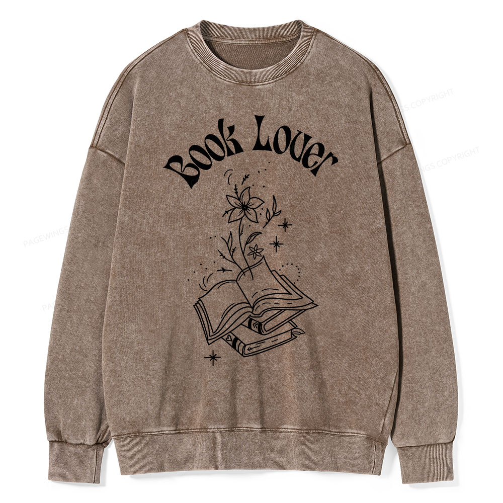 Pagewing  Books Lover Unisex Washed Sweatshirt