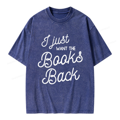 Pagewings I Just Want the Books Back Unisex Washed T-shirt