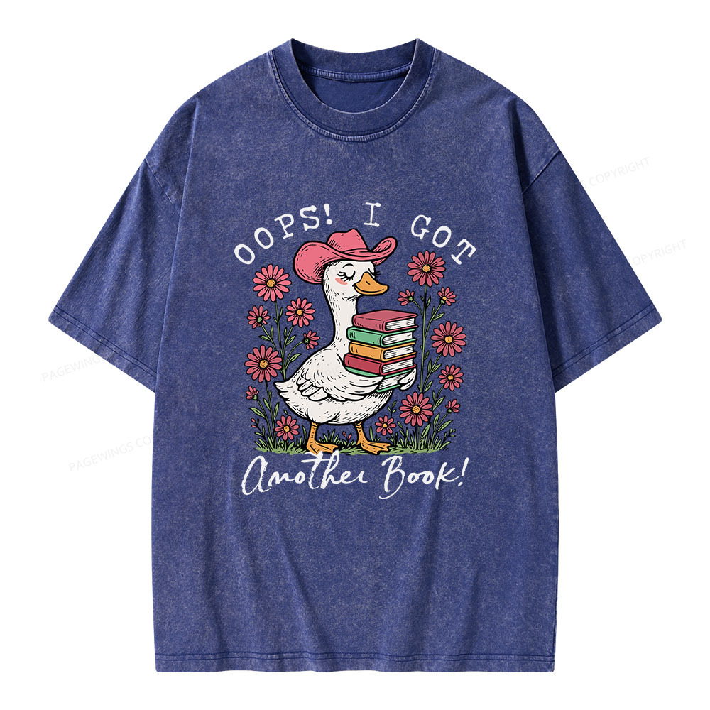 Pagewings Oops I Got Another Book Unisex Washed T-shirt